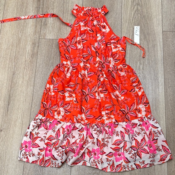 Eliza J Dresses & Skirts - Eliza J Red and Pink Floral Kids Dress